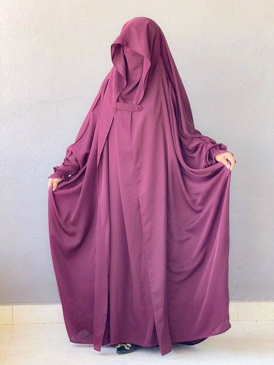 Saudi Jilbab (Burgandy Shade)