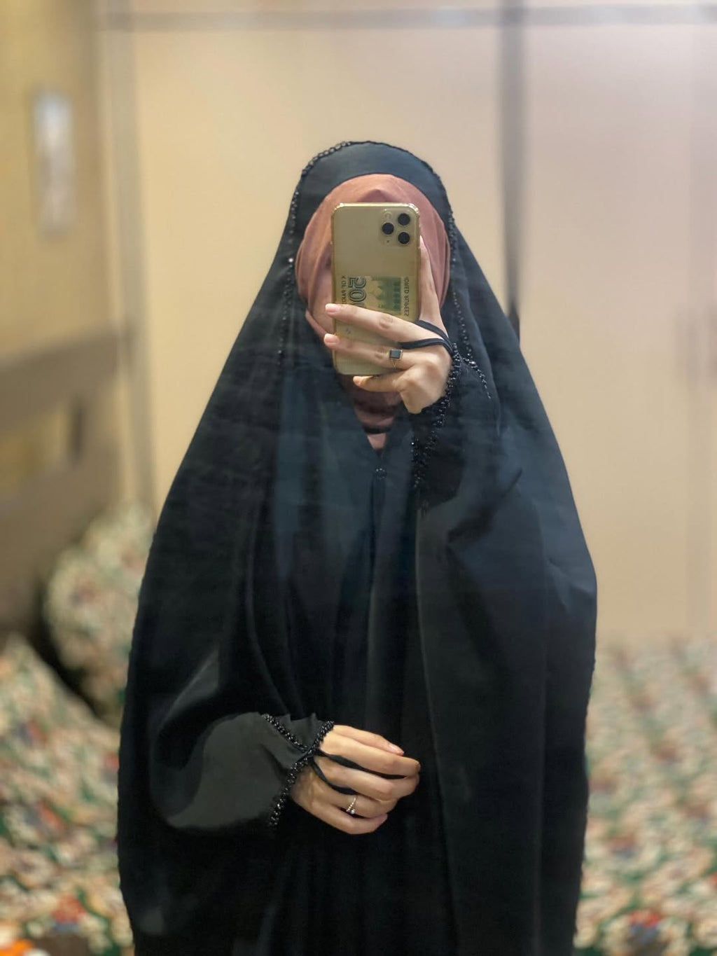 Premium Kaftan Style Irani Chadar With Lace Work