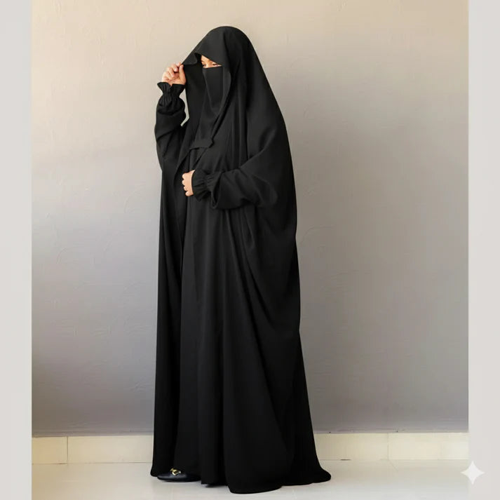 Black Saudi Jilbab Abaya