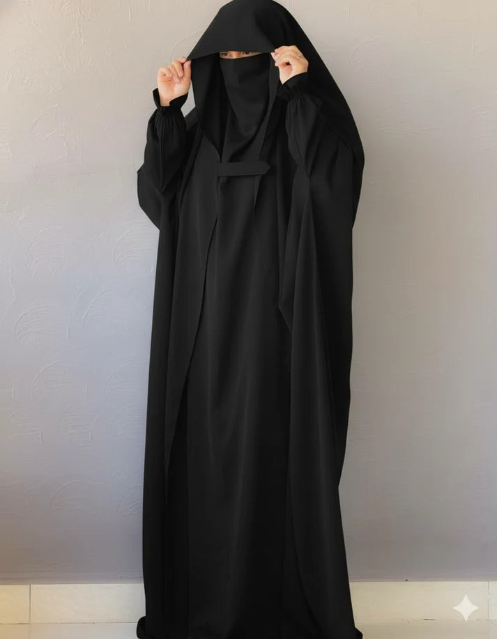 Black Saudi Jilbab Abaya