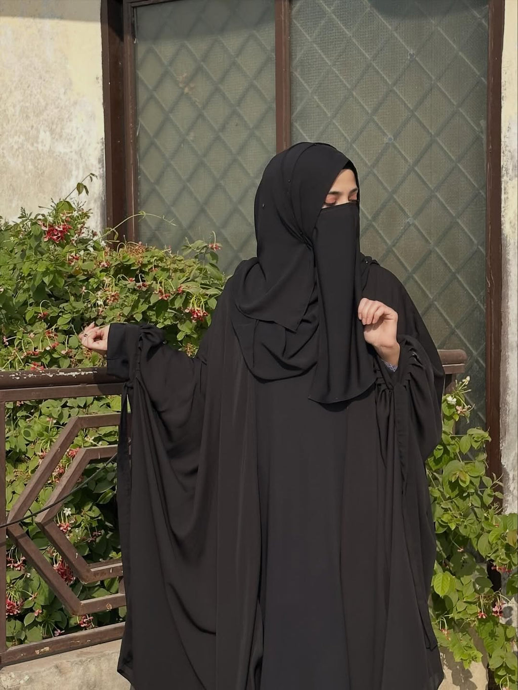 Black Tie Kaftan in Georgette Fabric